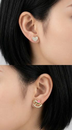 گوشواره وایت کوپر یونیکورن طلایی