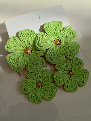 گوشواره حصیری طرح گل